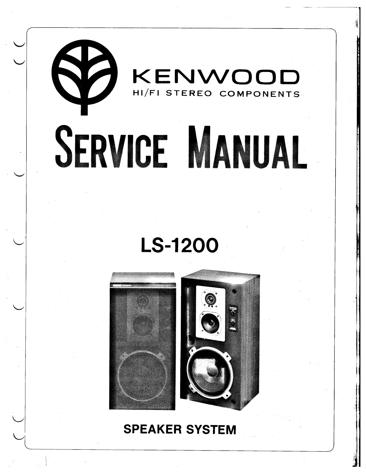 Kenwood LS-1200 Service Manual