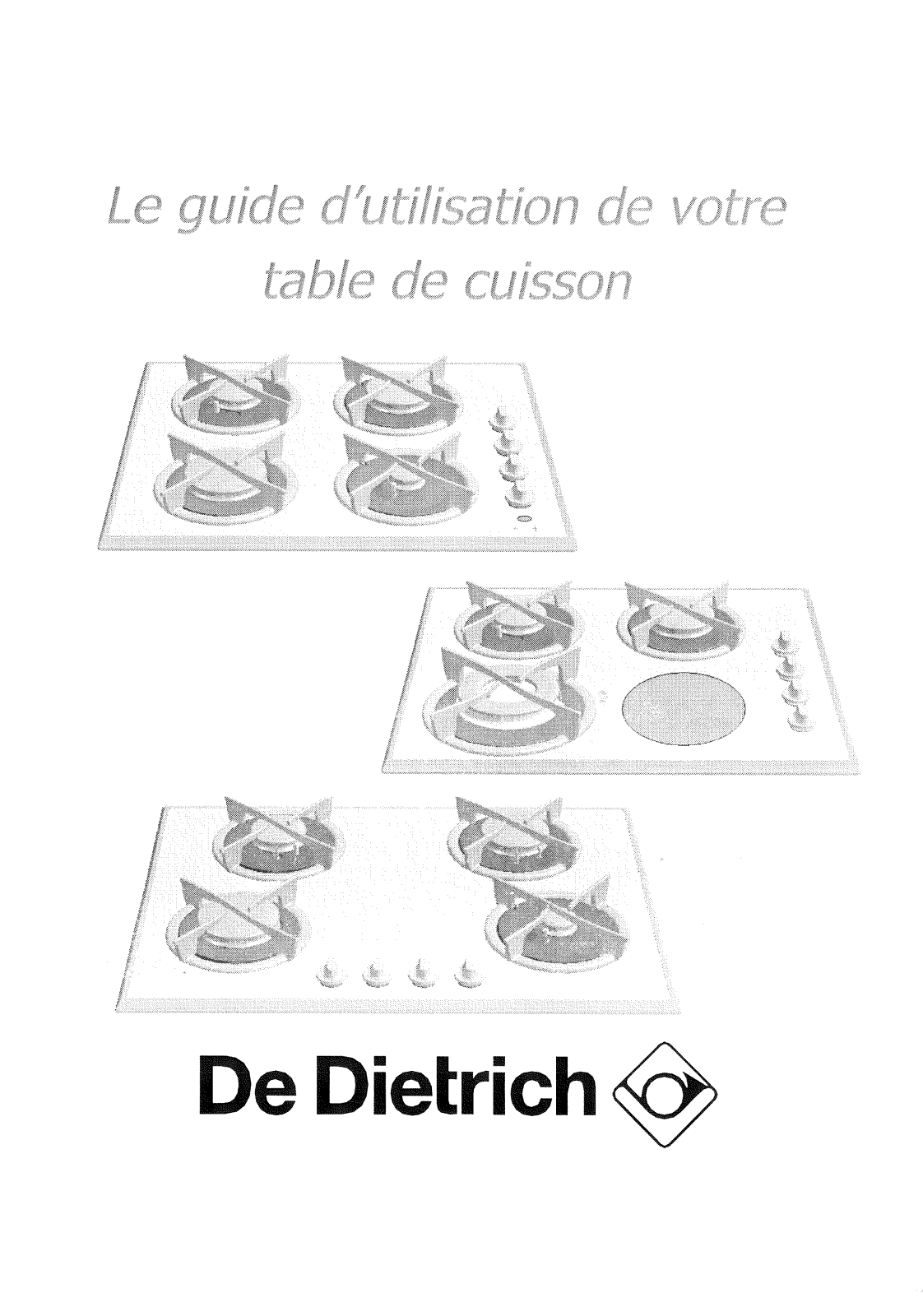 DE DIETRICH DTG103 User Manual