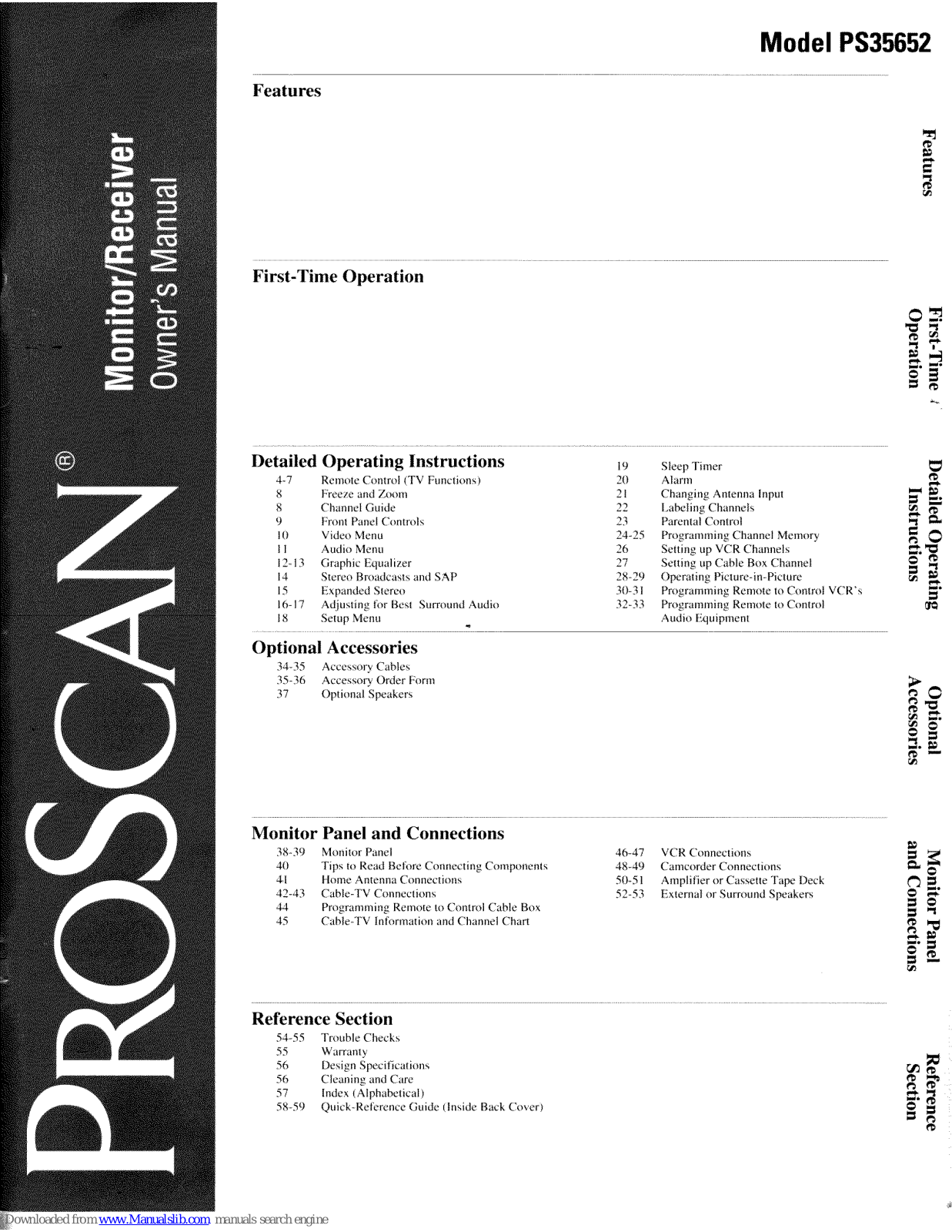 ProScan PS35652 Owner's Manual - ManualMachine.com