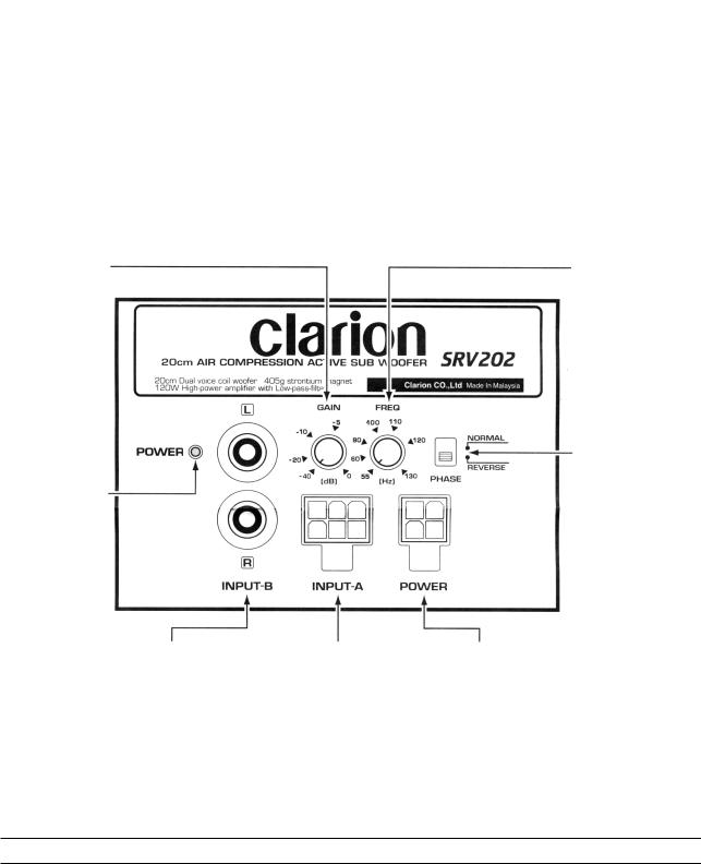 Clarion SRV 202 User Manual