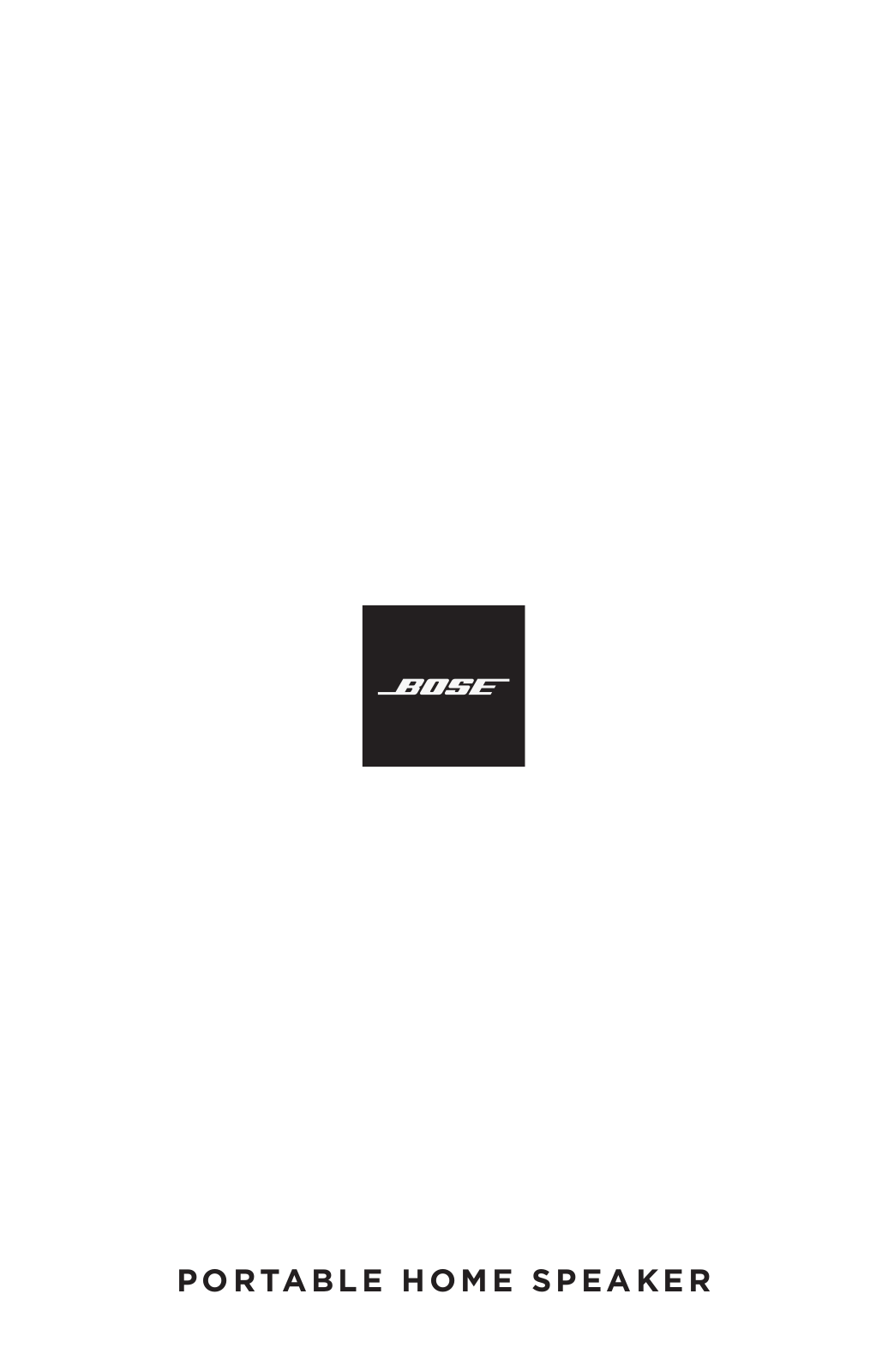 Bose portable Home Speaker operation manual