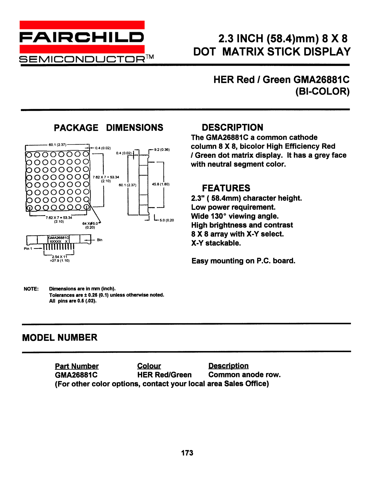 Fairchild Semiconductor GMA26881C Datasheet