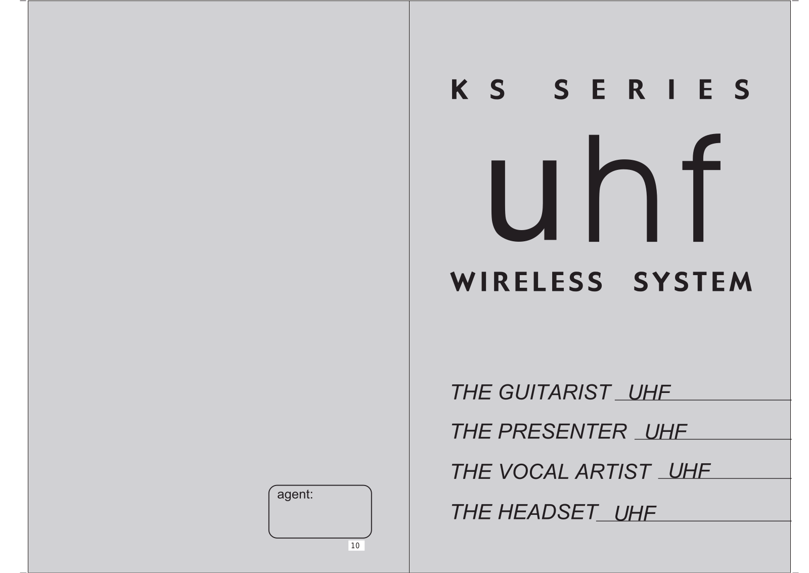 LANSEN AUDIO EQUIPMENT UHF 18 User Manual