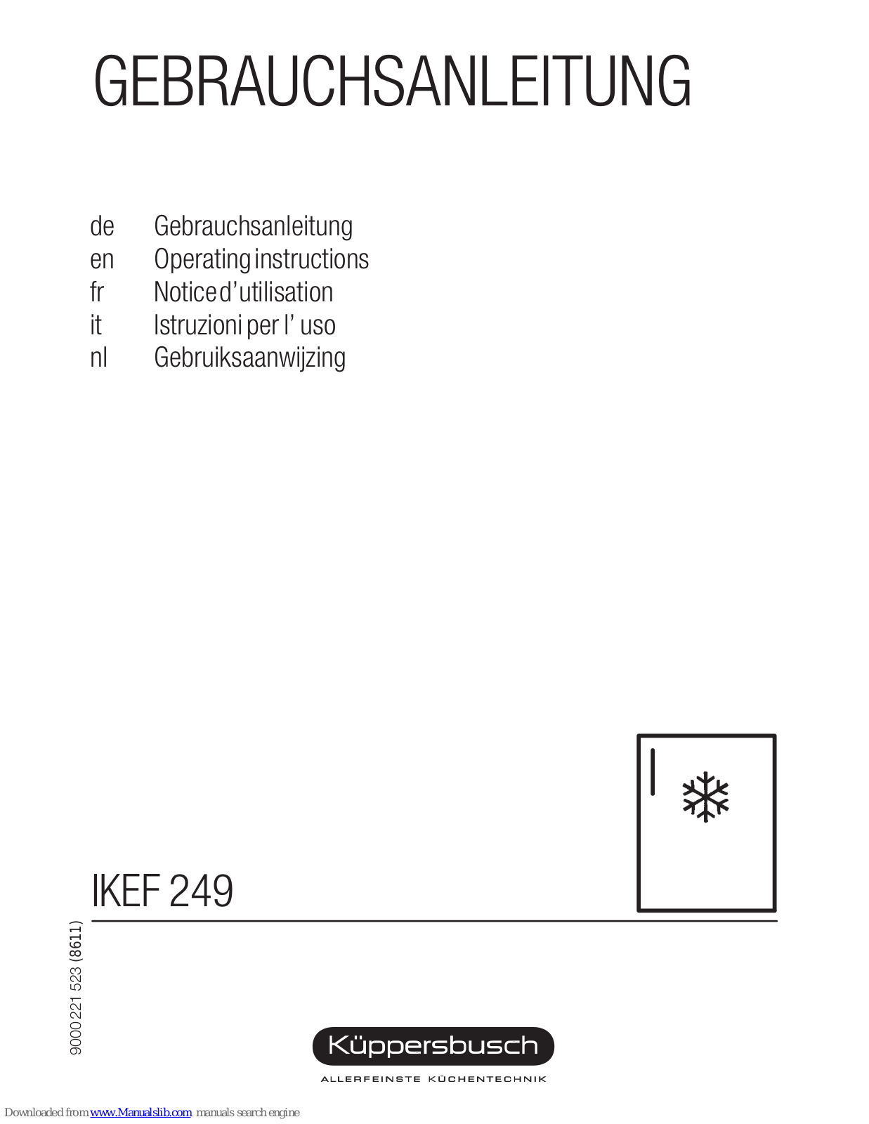 Kuppersbusch IKEF 249 Operating Instructions Manual