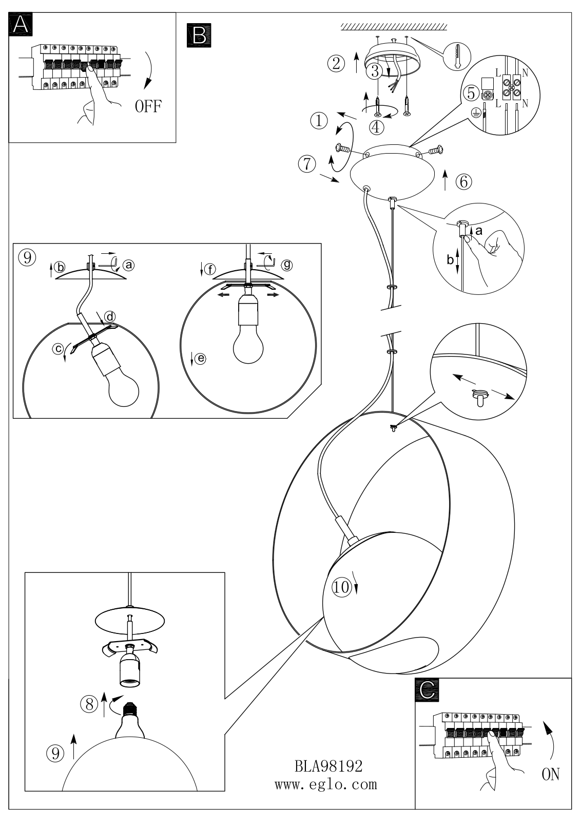 Eglo 98192 User manual