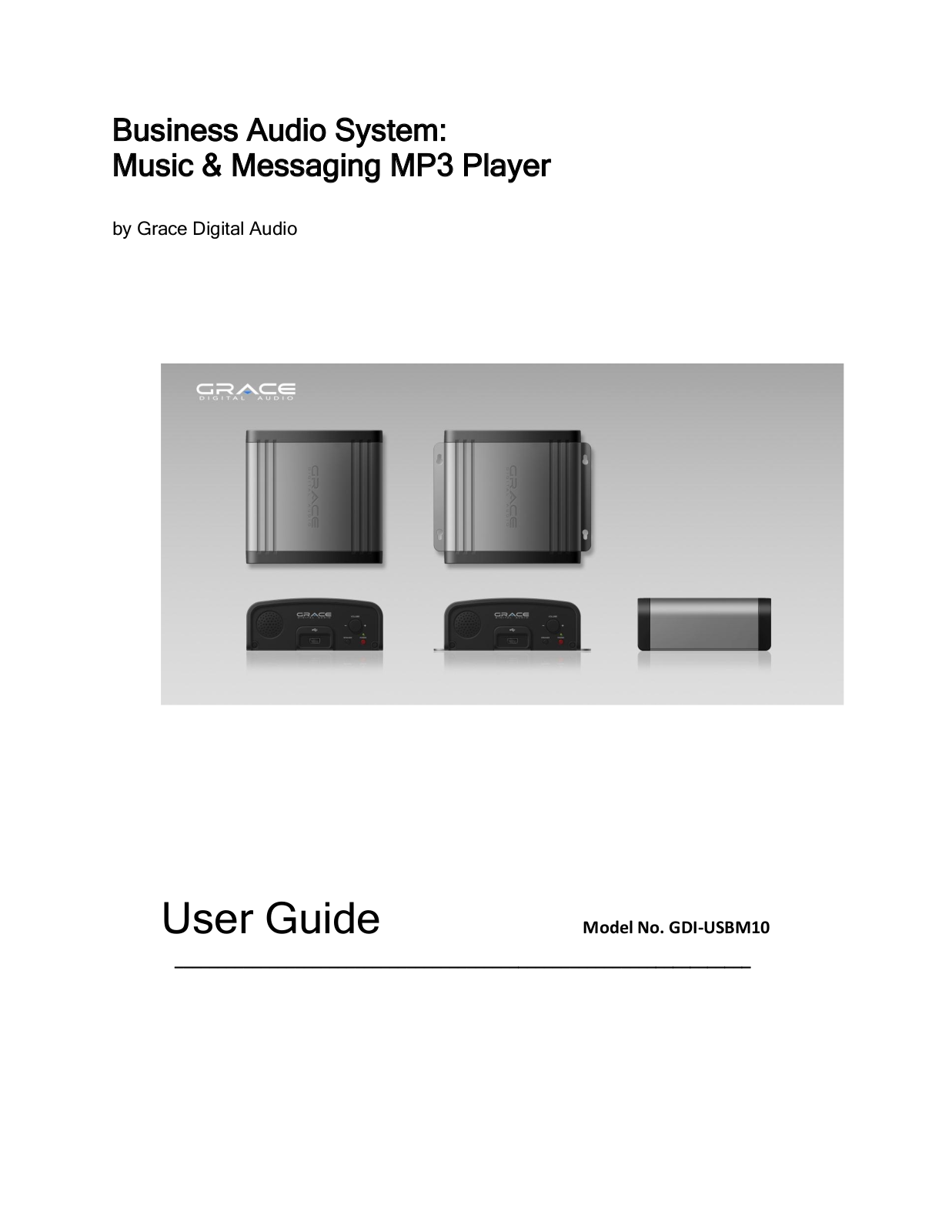 Grace digital GDI-USBM10 User Manual