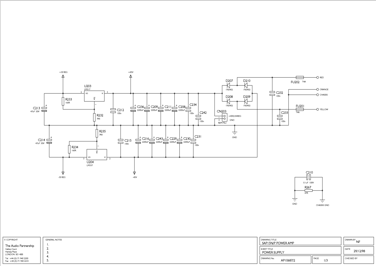 Cambridge Audio P-500 Schematic