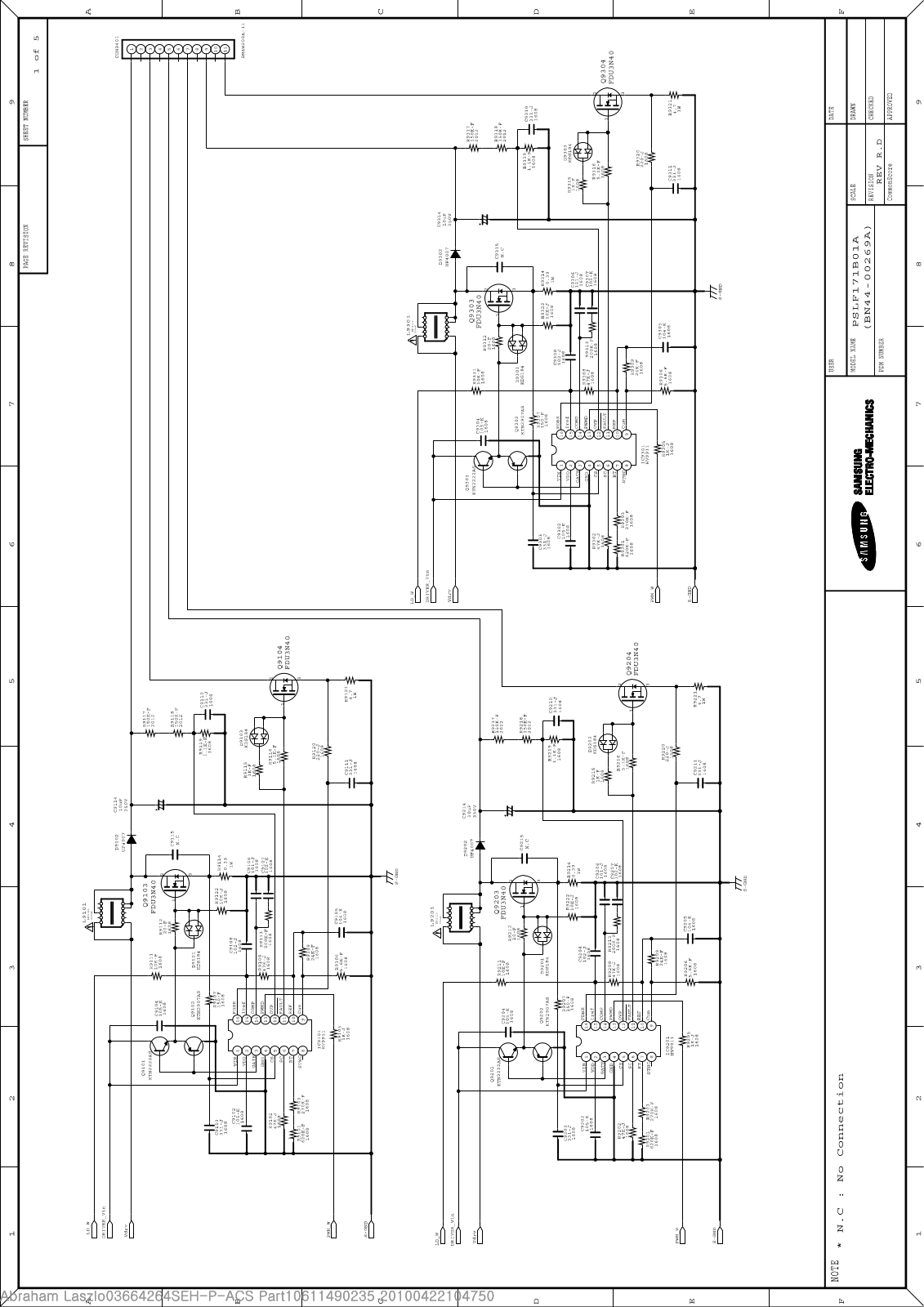 Samsung BN44-00269A Schematic