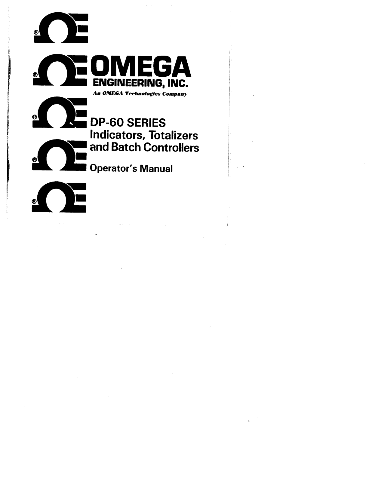 Omega Products DP-60 Installation  Manual