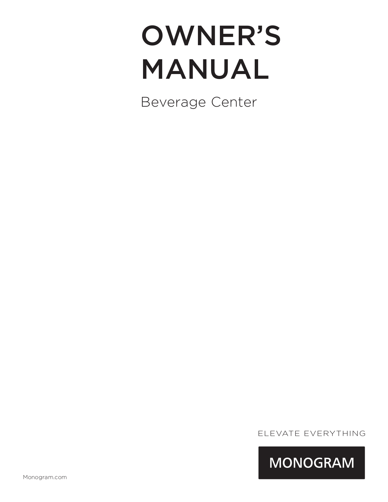 Monogram ZDBI240HII, ZDBR240HBS User Manual