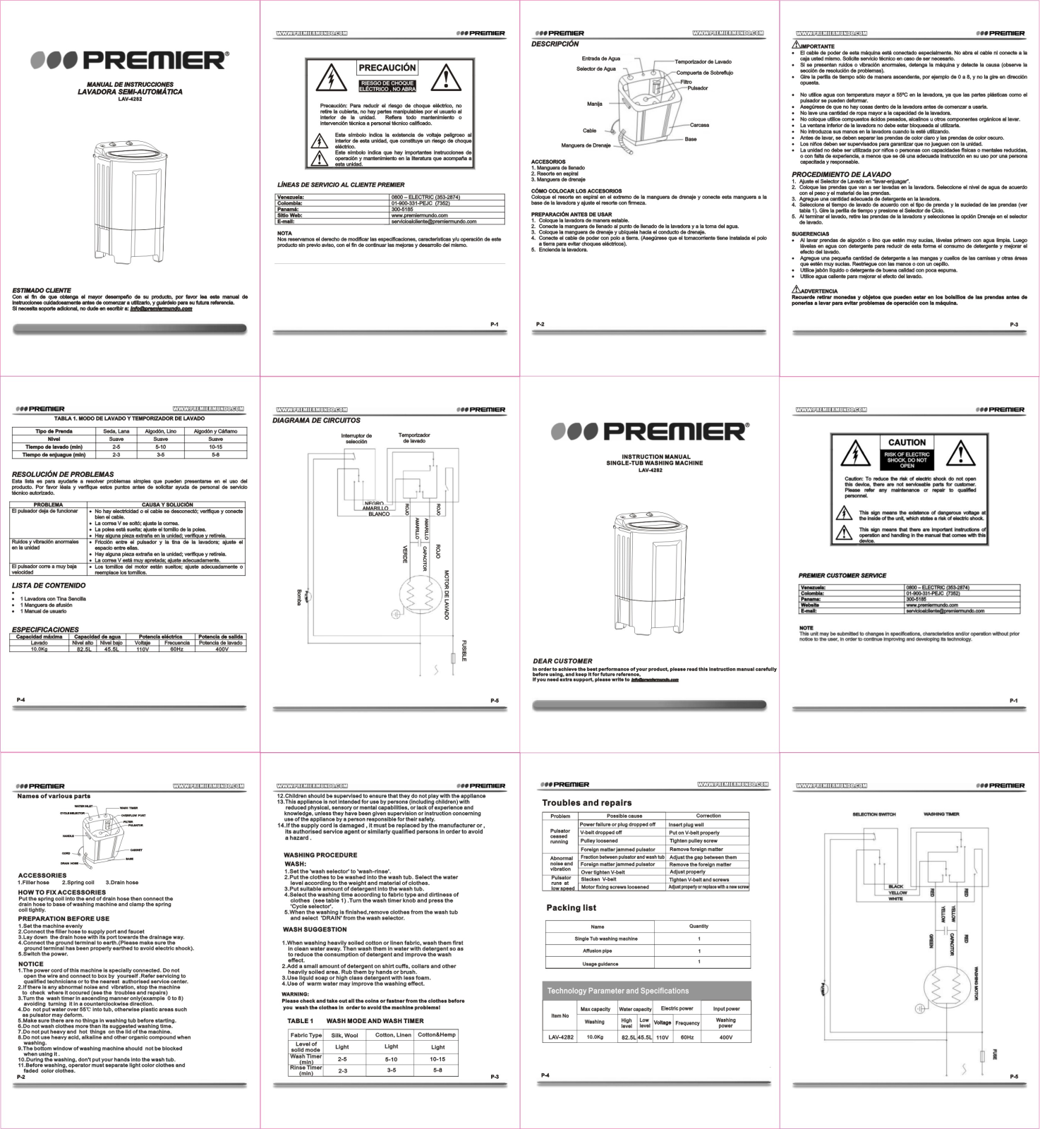 Premier LAV-4282 User Manual