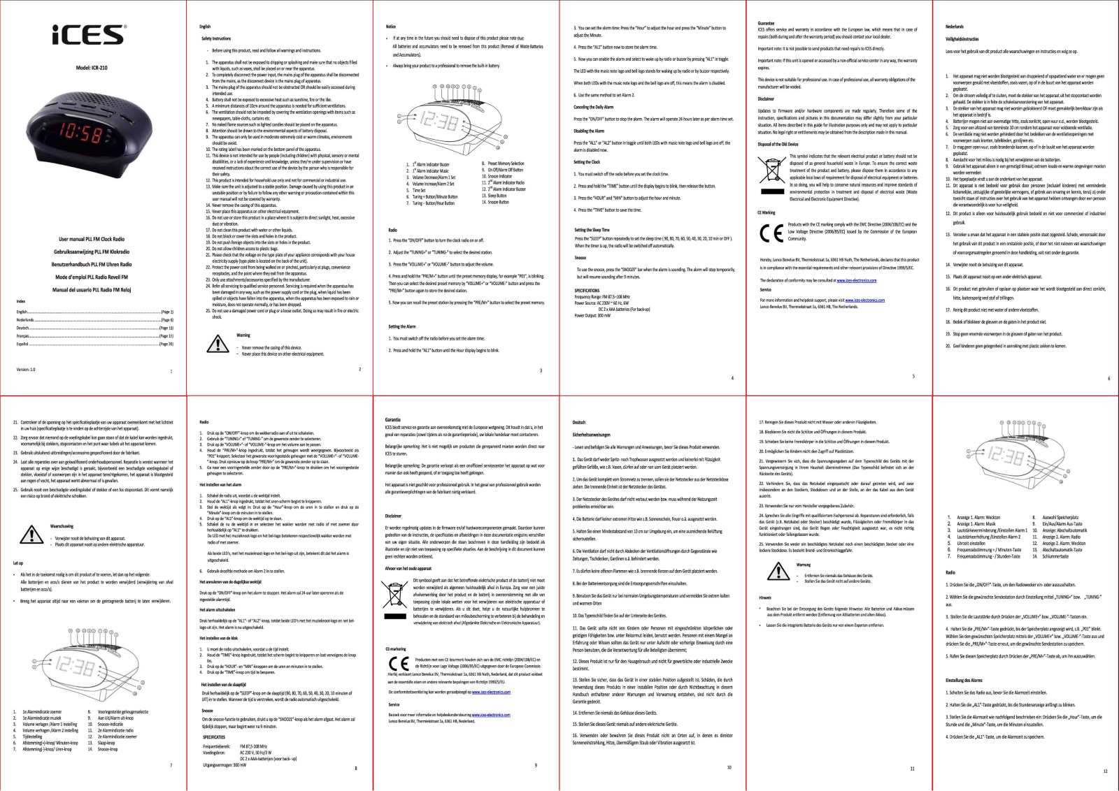 ICES ICR-210 User guide