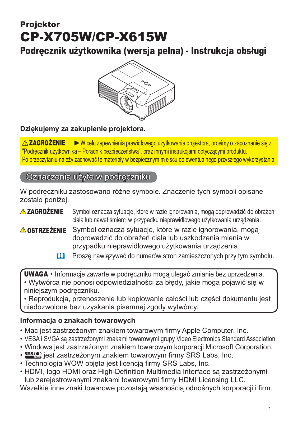 Hitachi CP-X615W User Manual