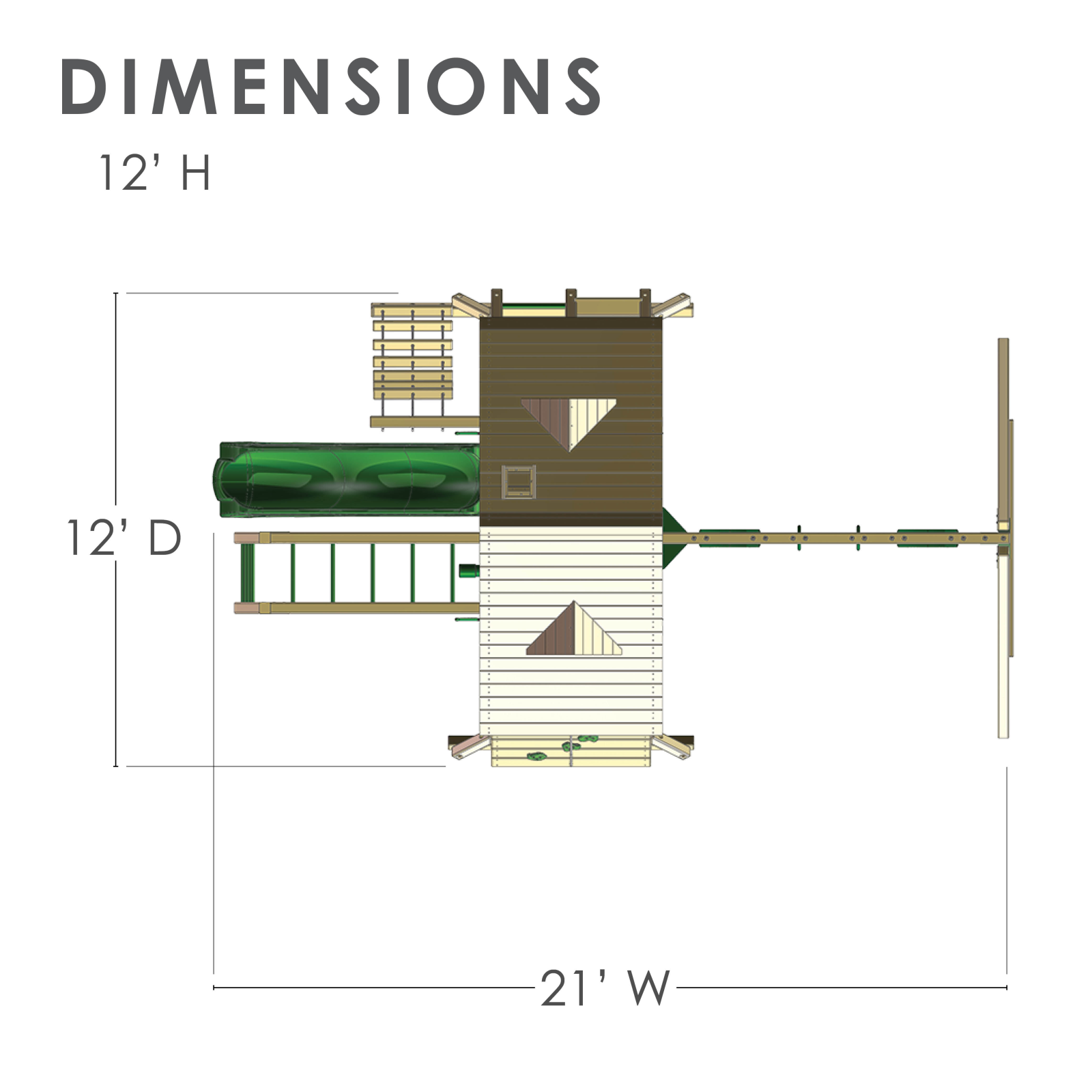 Gorilla Playsets GOR1137 Dimensions - ManualMachine.com