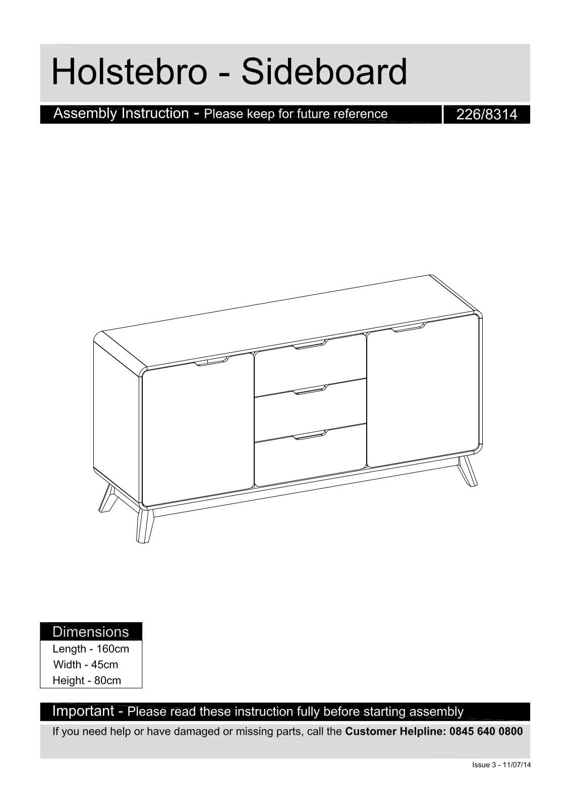 Argos 512747 ASSEMBLY INSTRUCTIONS