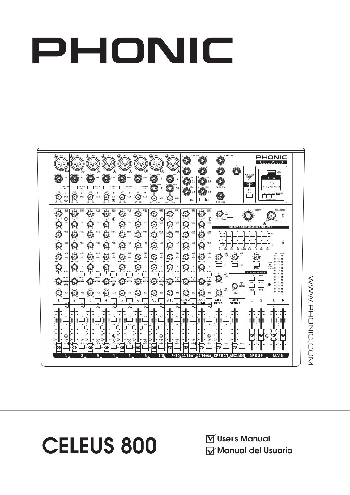 Phonic Celeus 800 User’s Manual