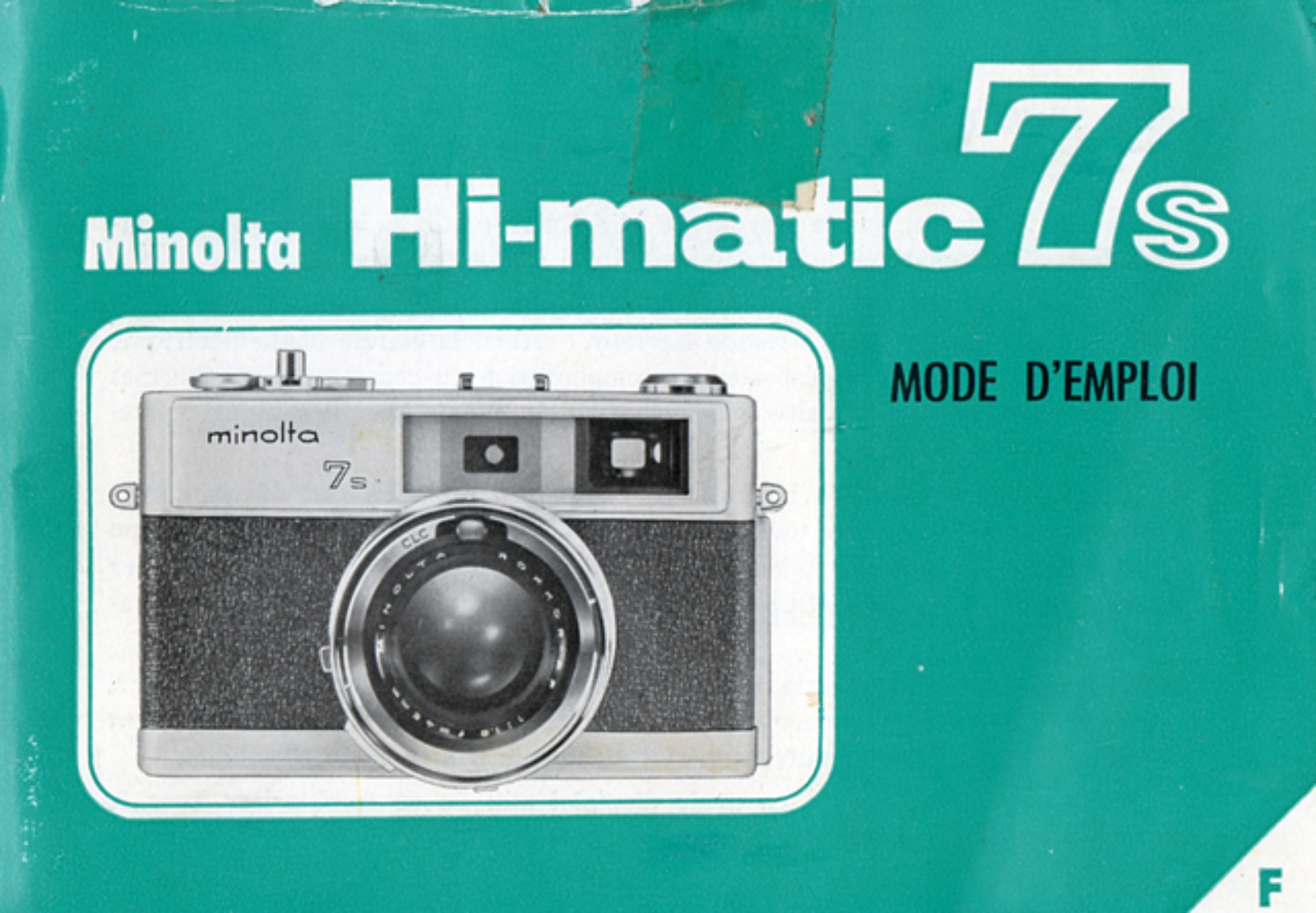 MINOLTA Hi-Matic 7S Guide d'utilisation