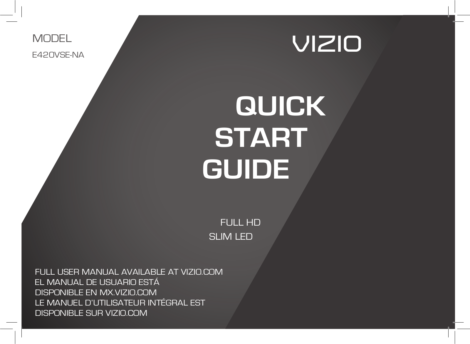 Vizio E420VSE-NA User Manual