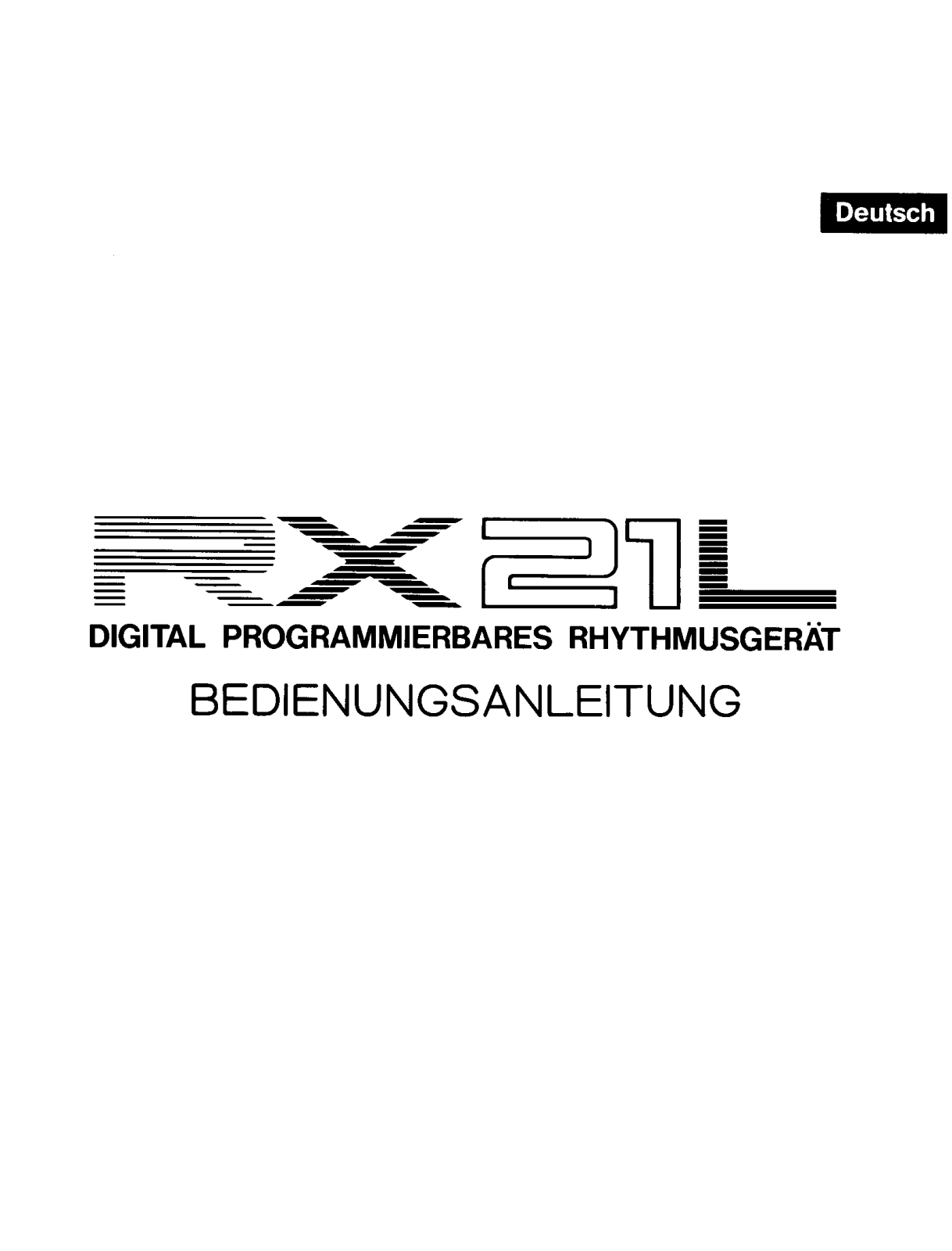 Yamaha RX-21L User Manual