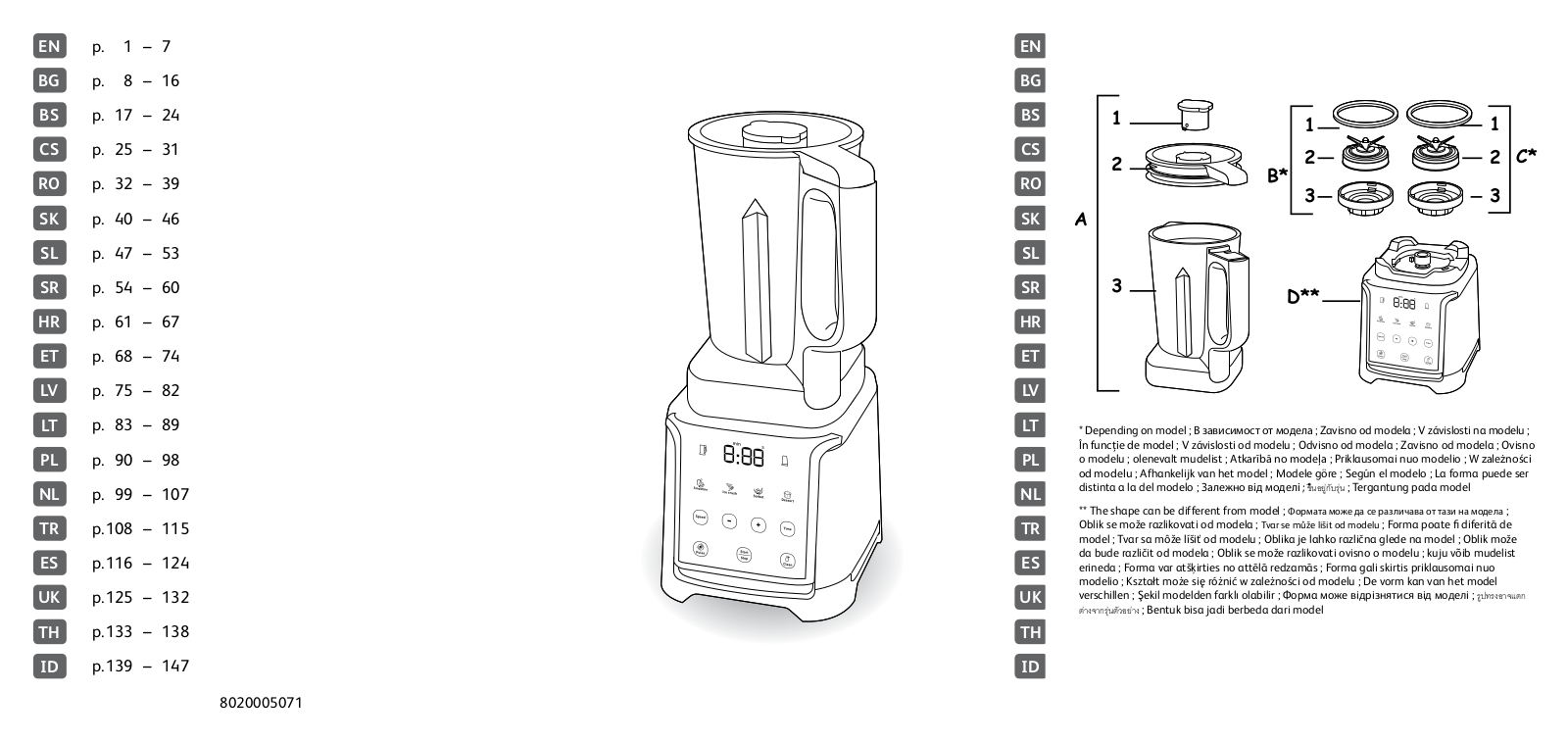 Tefal BL91HD31 Infinitymix+ User Manual