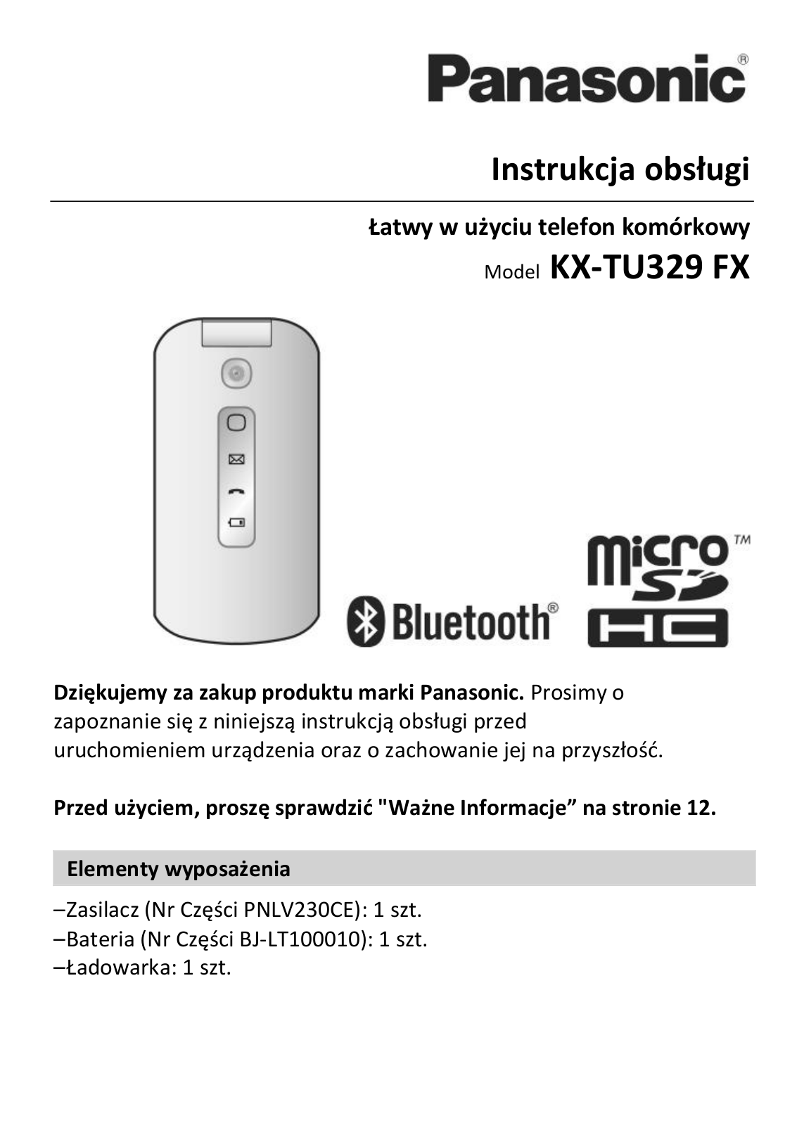 Panasonic KX-TU329FX User Manual