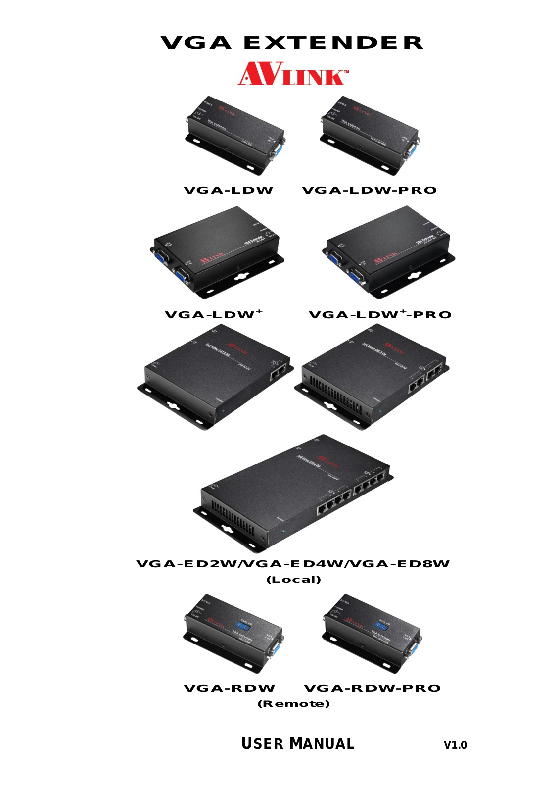 Avlink VGA-ED8W User Manual