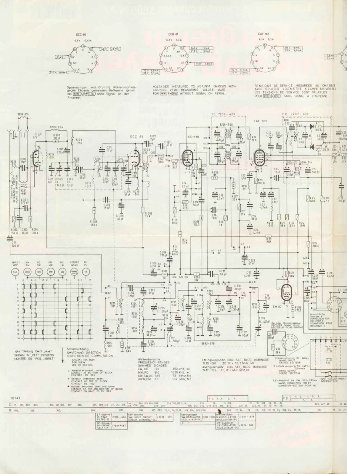 Grundig 8040 Schematic