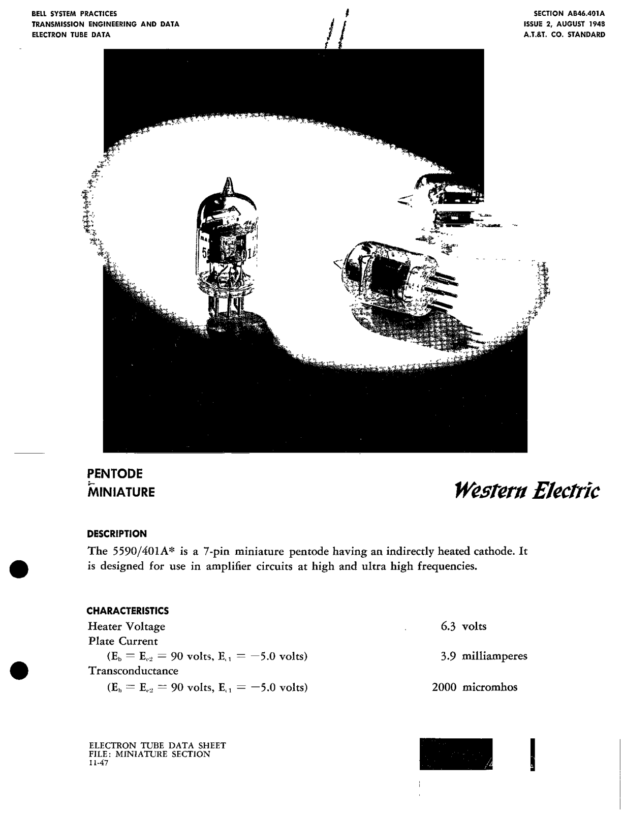 Western Electric 401-A Brochure