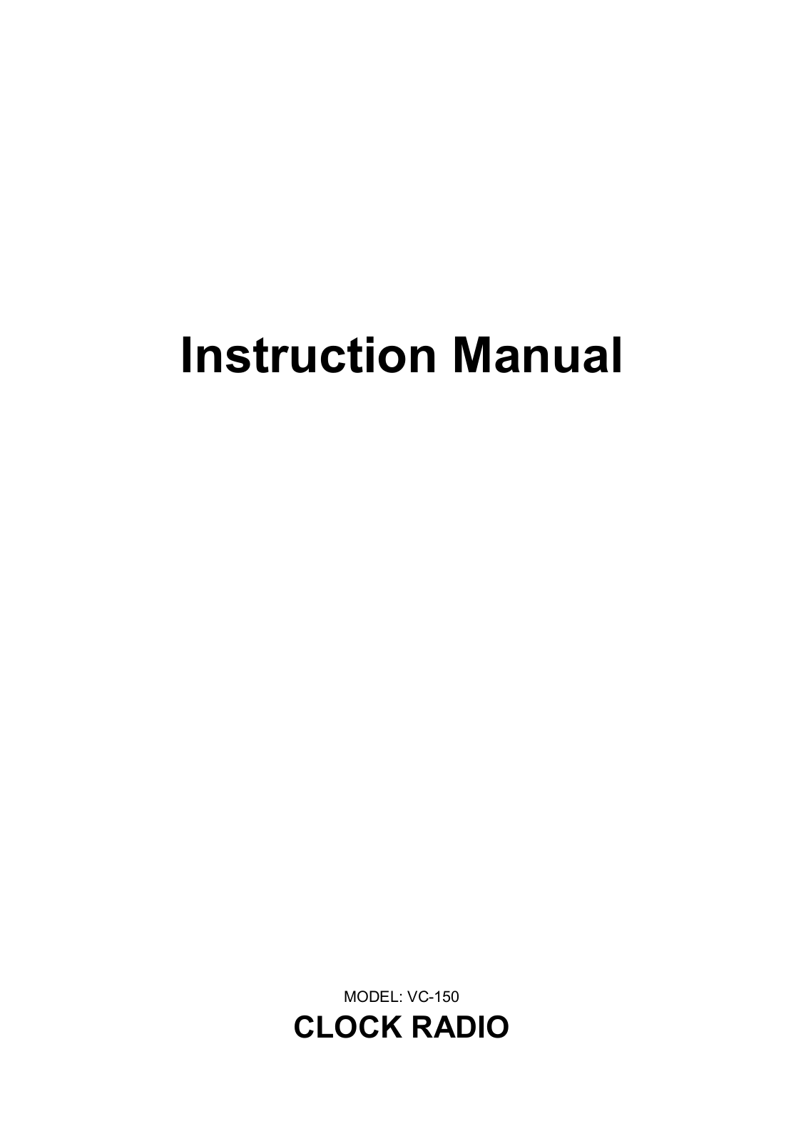 Innovative Technology Electronics VC150 User Manual