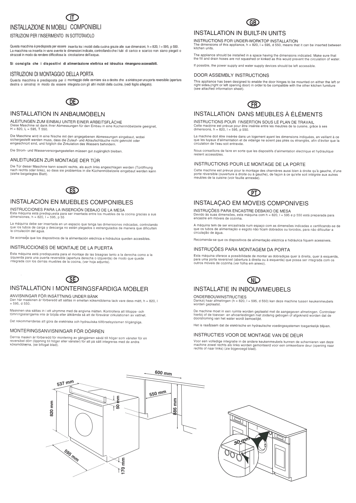 WHIRLPOOL AWG 338 Installation Instructions