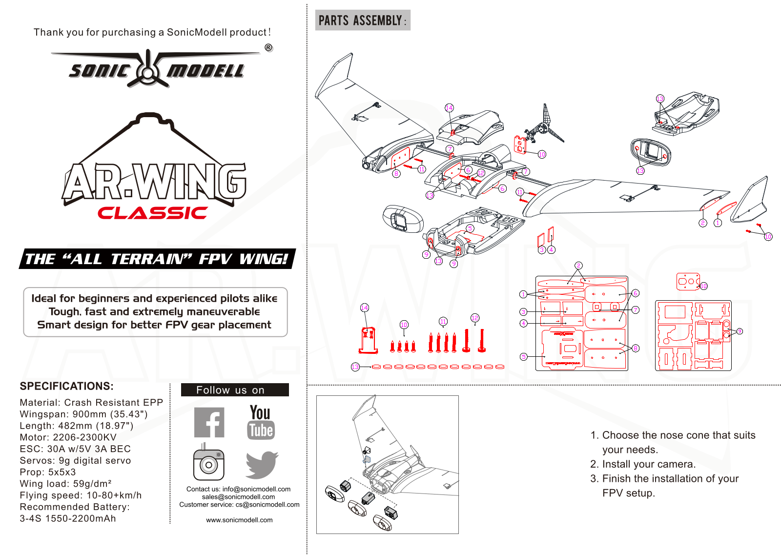 SonicModell AR Wing Classic User guide - ManualMachine.com