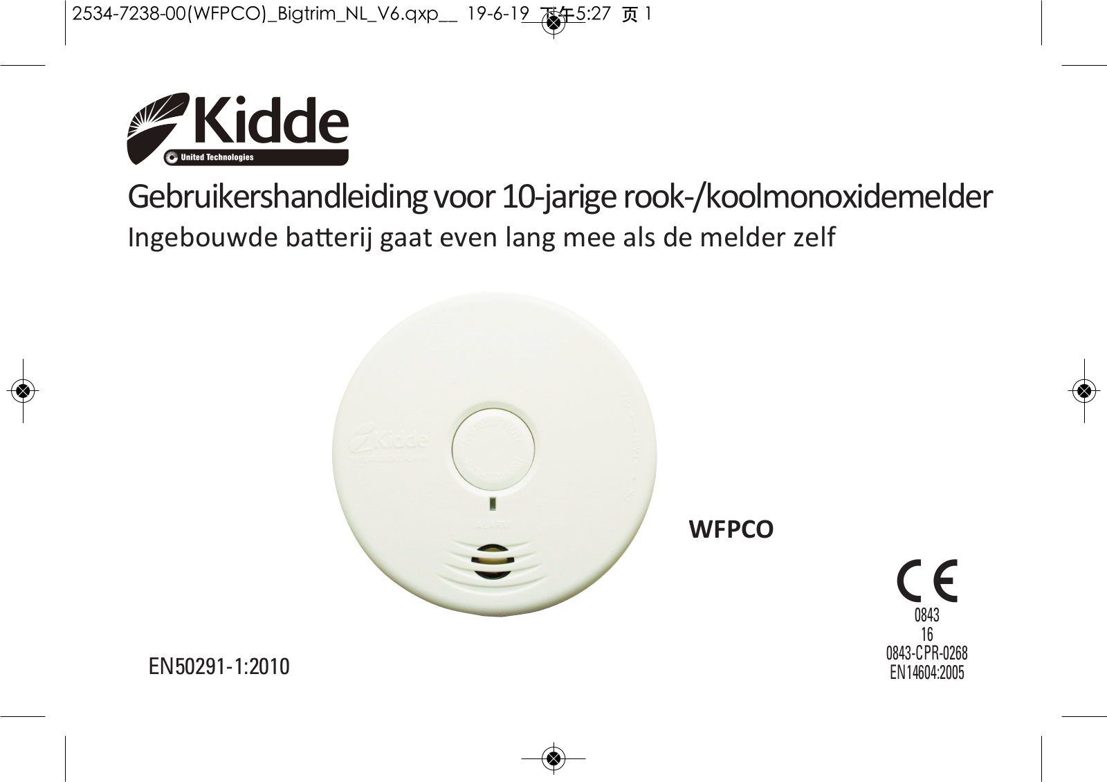 Kidde WFPCO Combimelder User manual