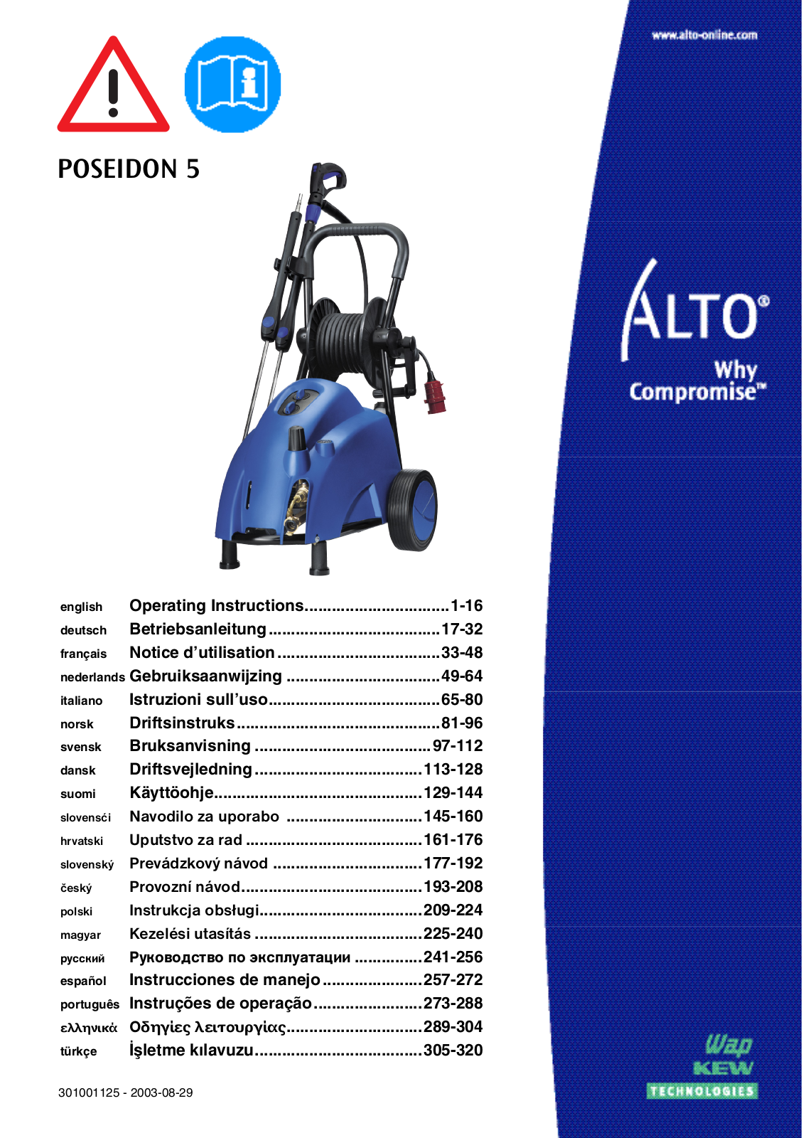 Nilfisk-ALTO POSEIDON 5 User Manual