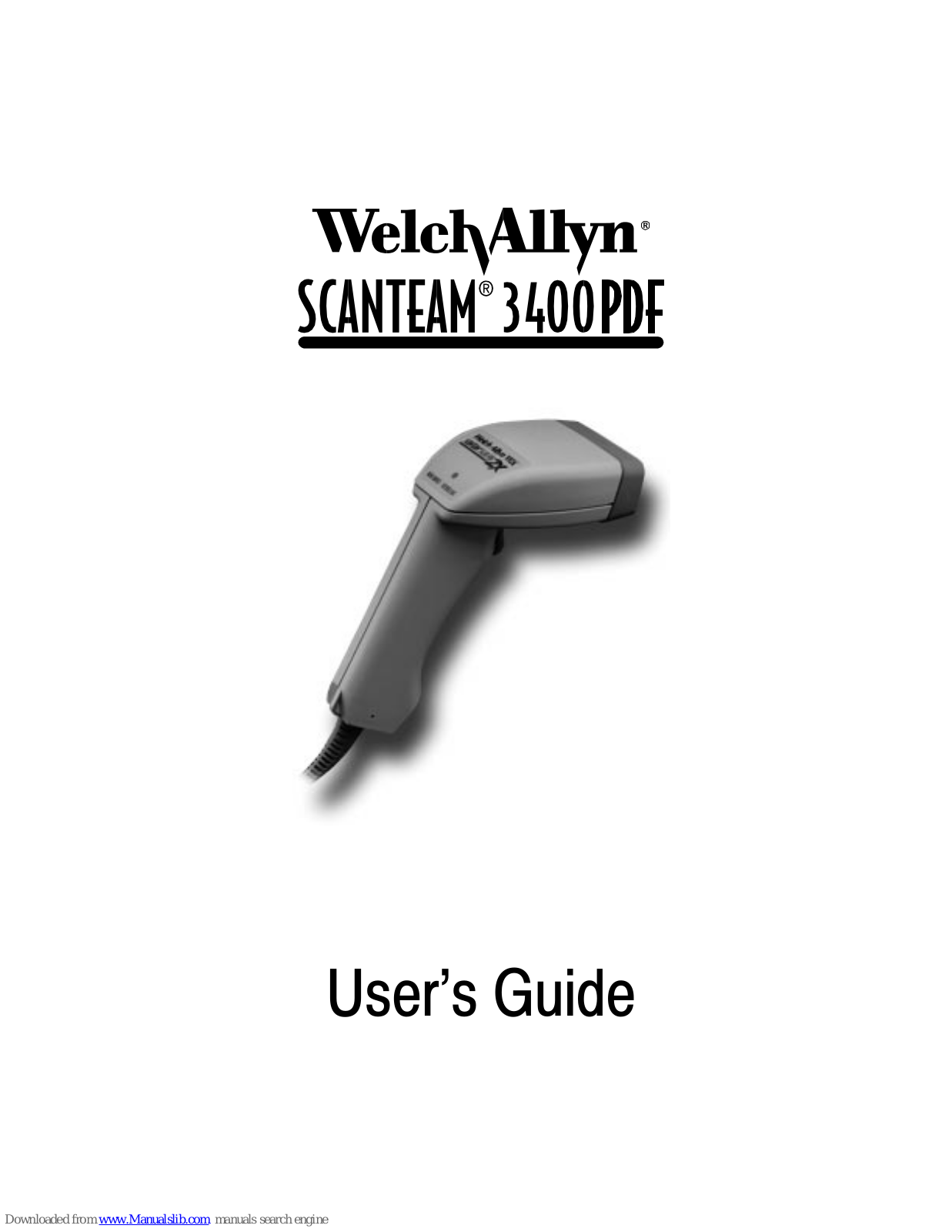 Welch Allyn Scanteam 3400PDF User Manual