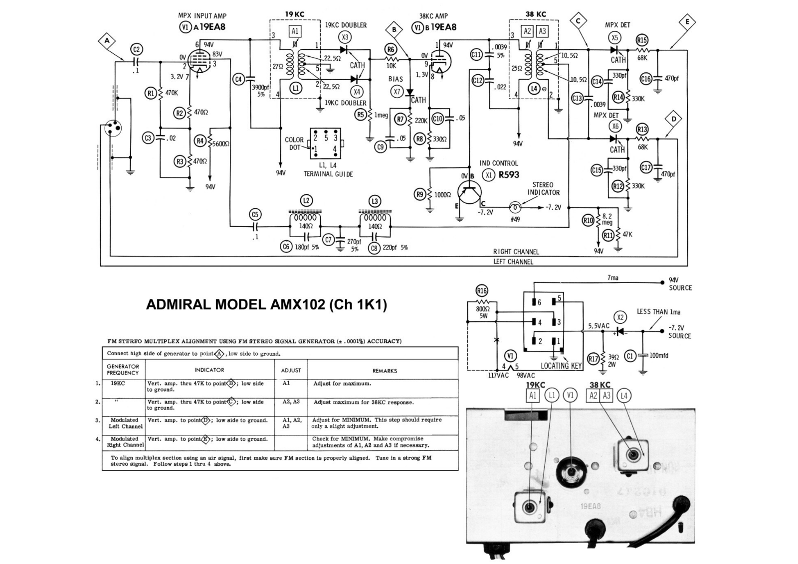 Admiral AMX102 Schematic - ManualMachine.com