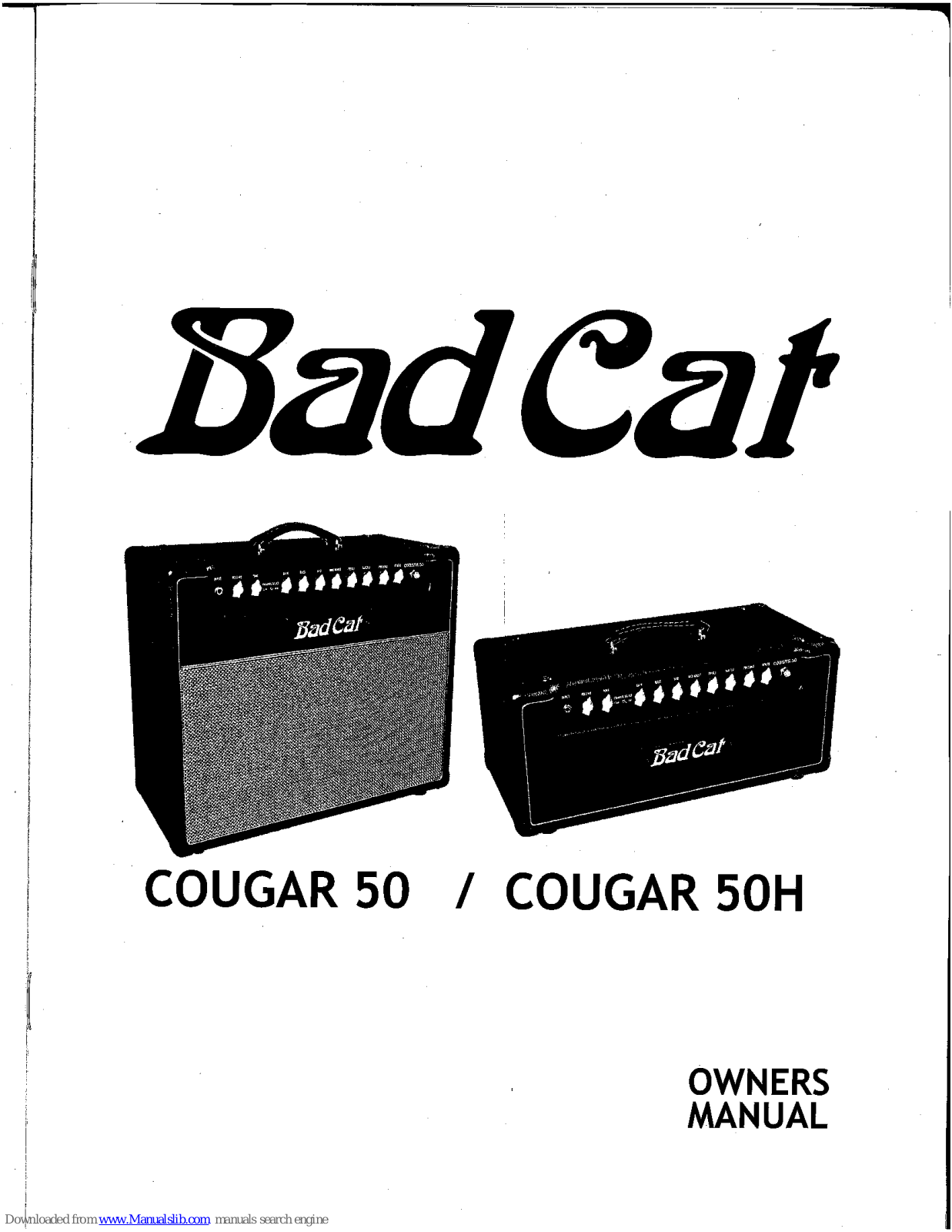 Bad Cat Cougar 50, Cougar 50H Owner's Manual
