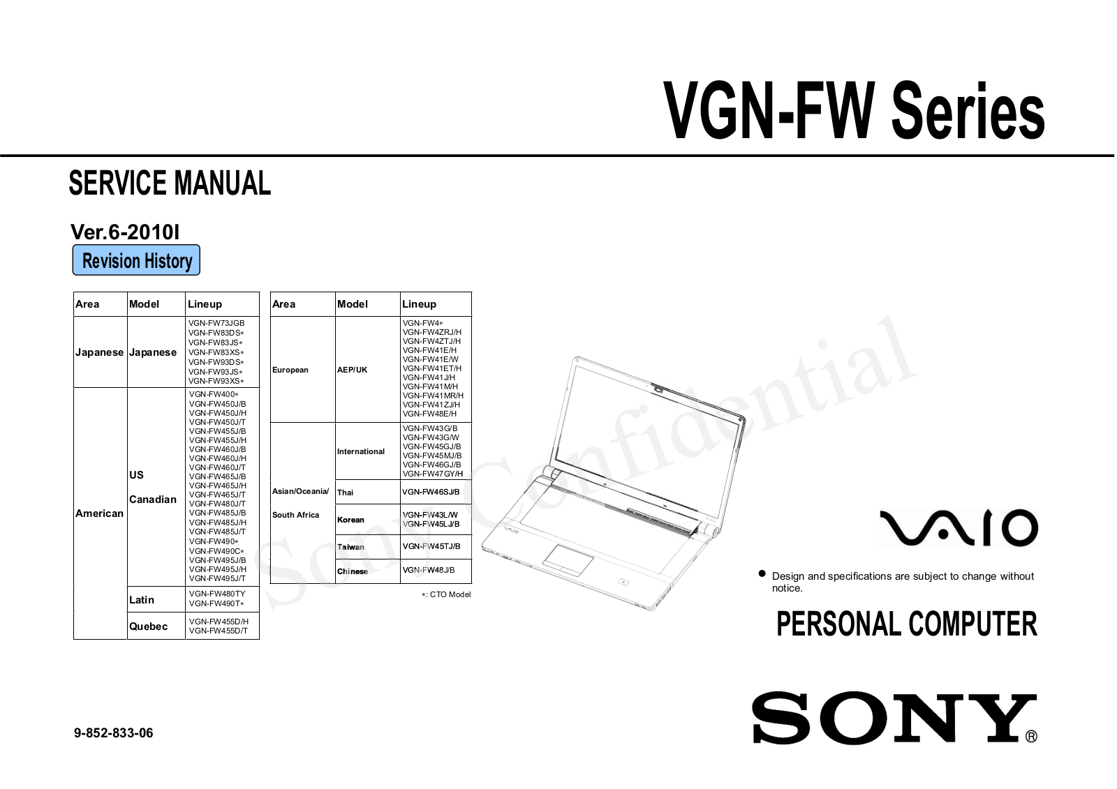 Sony VGN-FW4, VGN-FW4ZRJ/H, VGN-FW4ZTJ/H, VGN-FW41ET/H, VGN-FW41J/H Users guide - ManualMachine.com