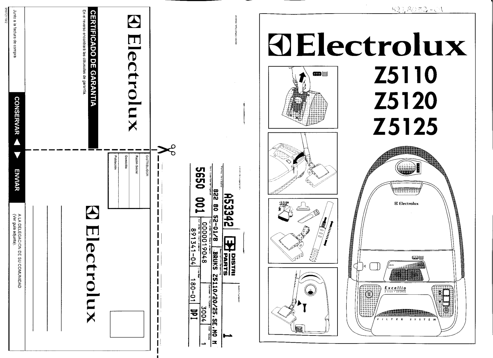 AEG Z5128, Z5120, Z5145, Z5110 Manual