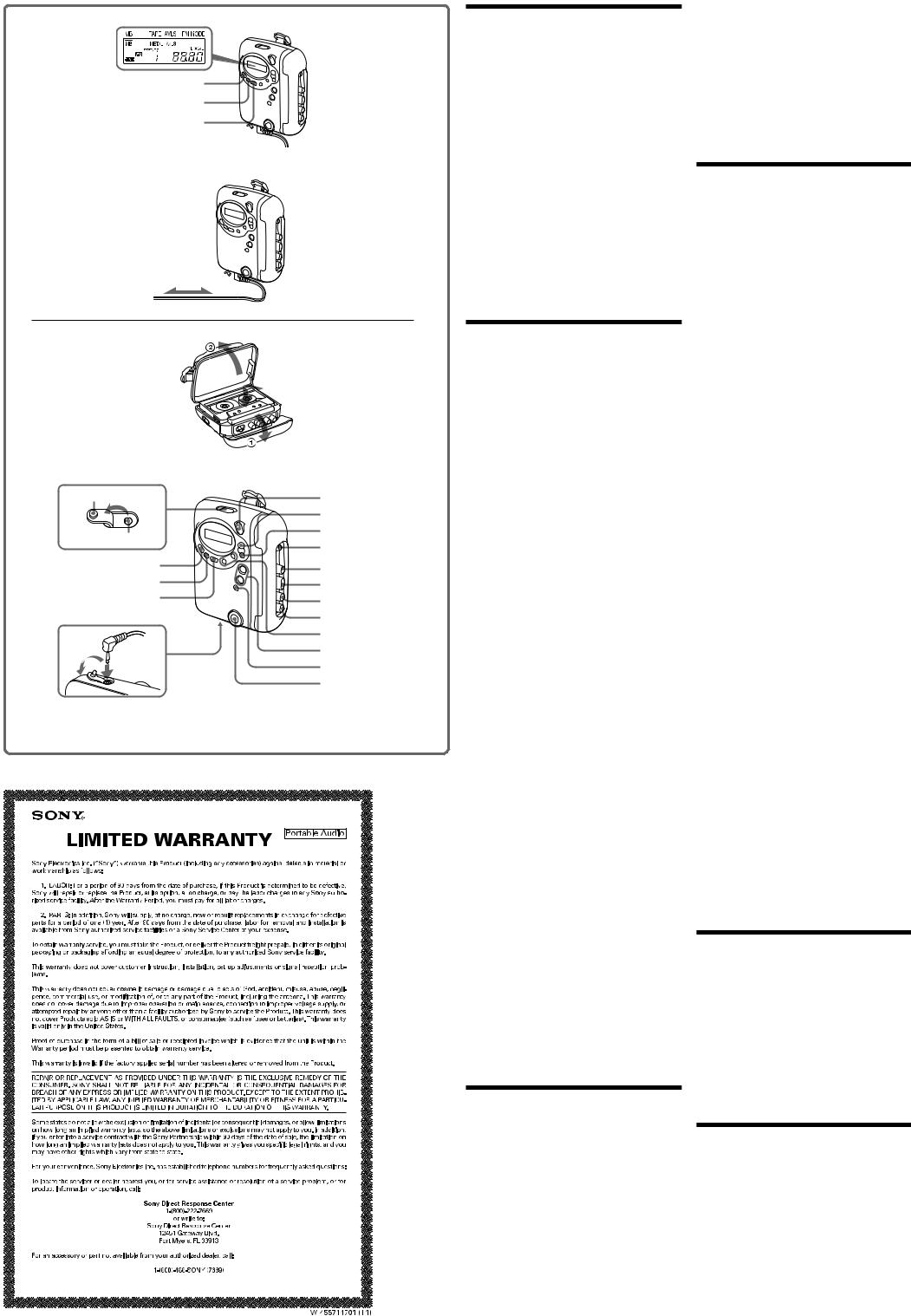 Sony WALKMAN WM-FS555J Operating  Manual