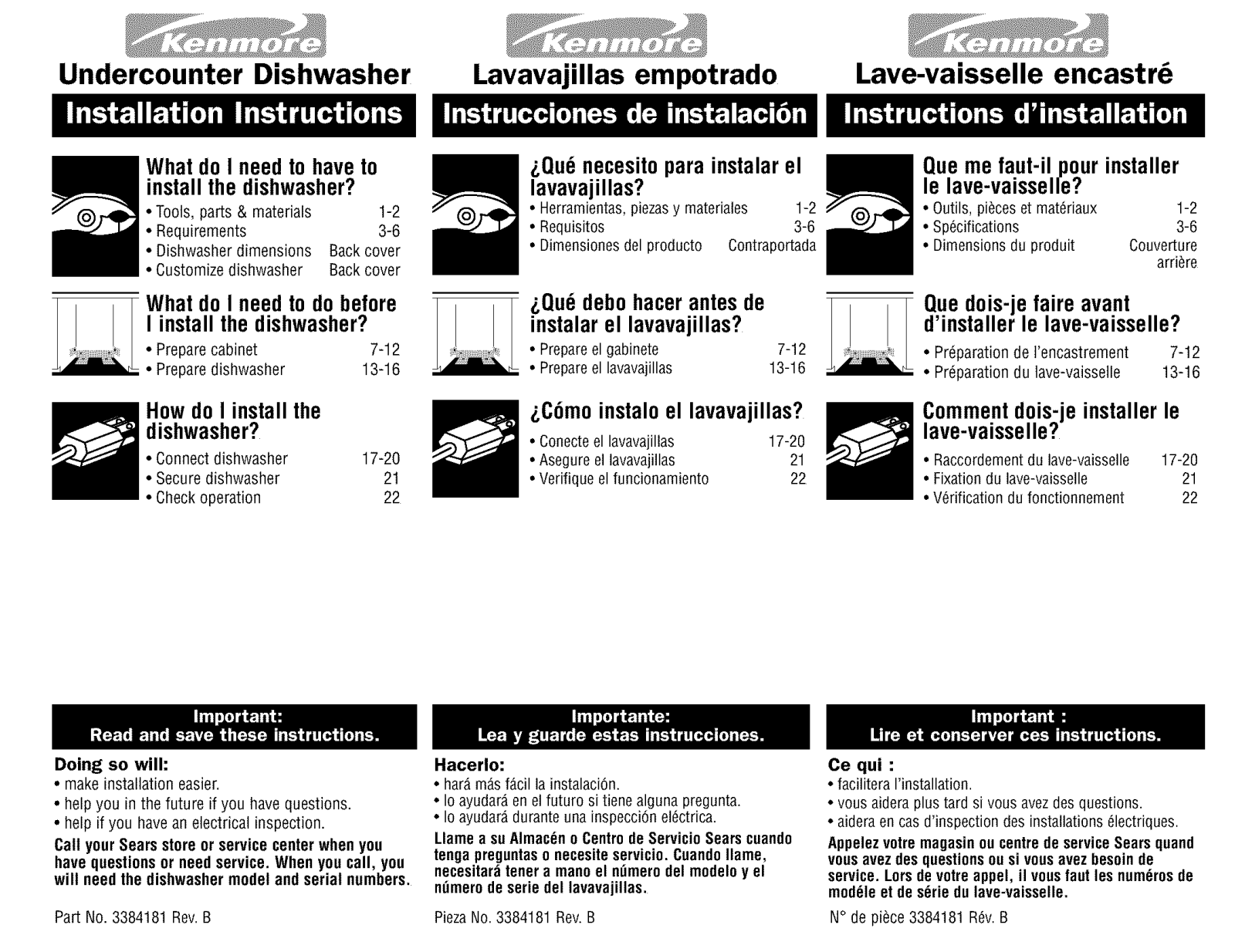 Kenmore 66516701892, 66516669992, 66517813990, 66517813992, 66517772990 Installation Guide - ManualMachine.com