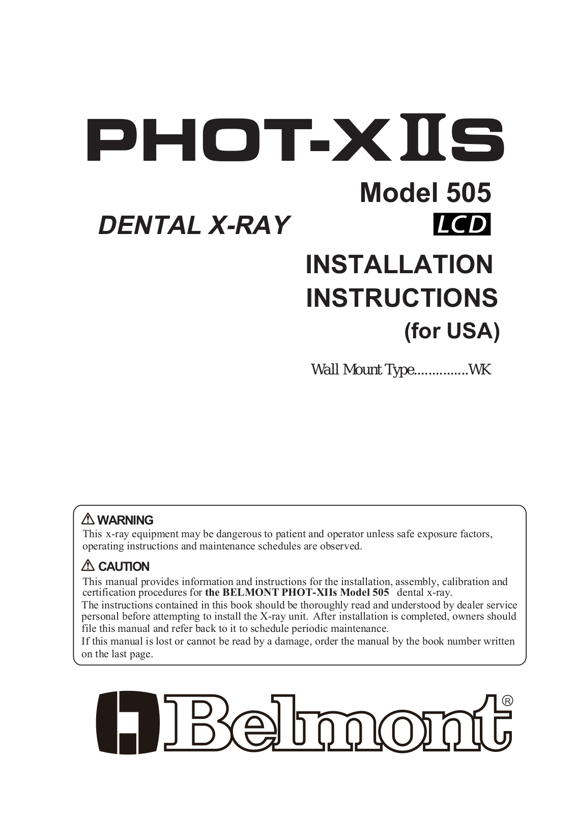 Belmont 505 User guide - ManualMachine.com