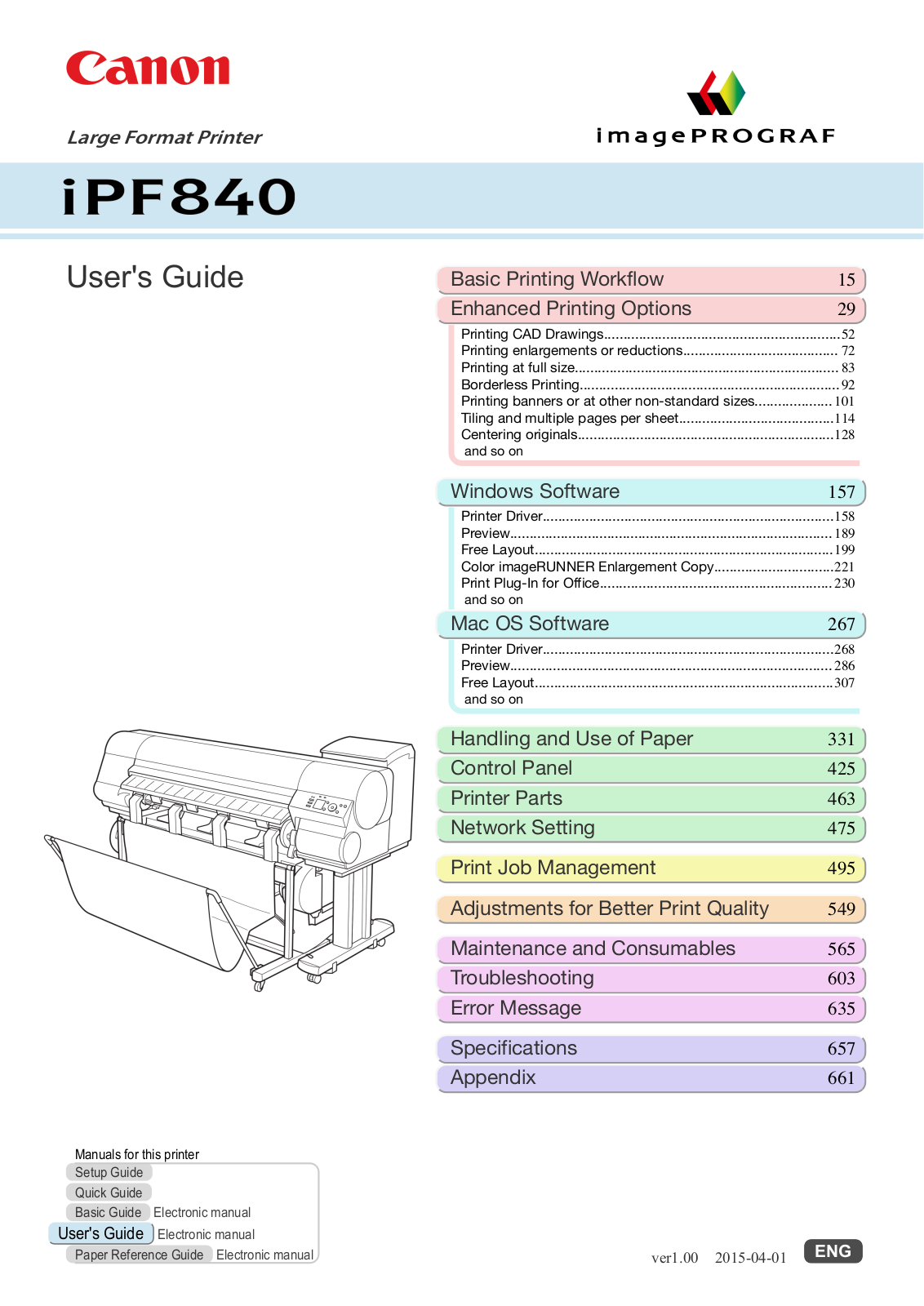 Canon iPF840 User Manual