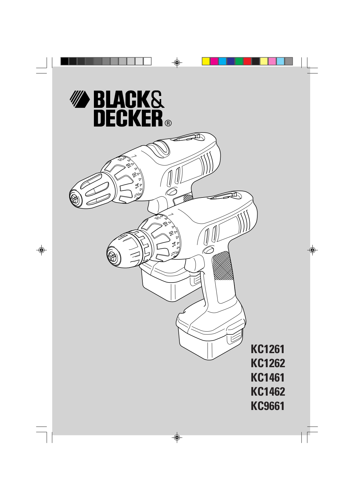 Black & Decker Kc1261cn, Kc1262c, Kc1262f, Kc1261f Instruction Manual