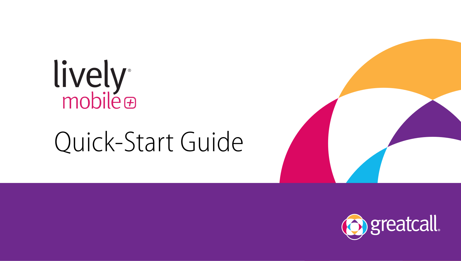 GreatCall Lively Mobile+ Quick Start Guide