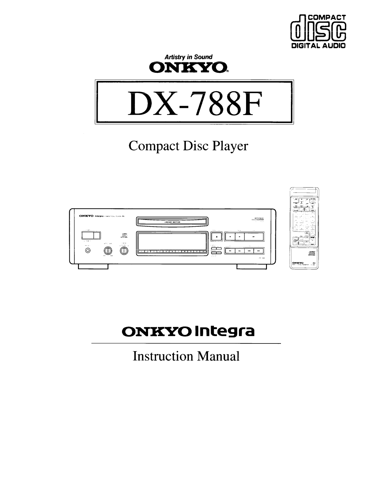 Onkyo DX-788-F Owners manual