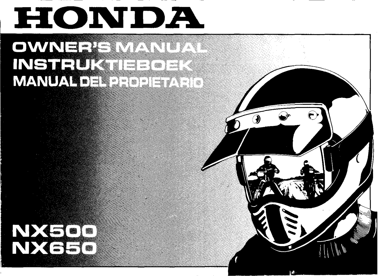 Honda NX500, NX650 1992 Owner's Manual