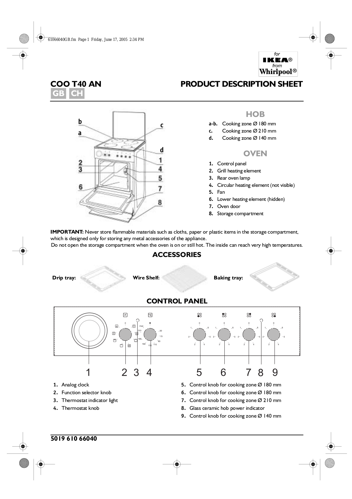 Whirlpool COO T40 AN INSTRUCTION FOR USE