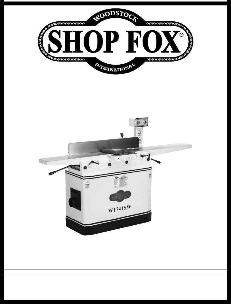 Shop fox W1741W, W1741SW User Manual