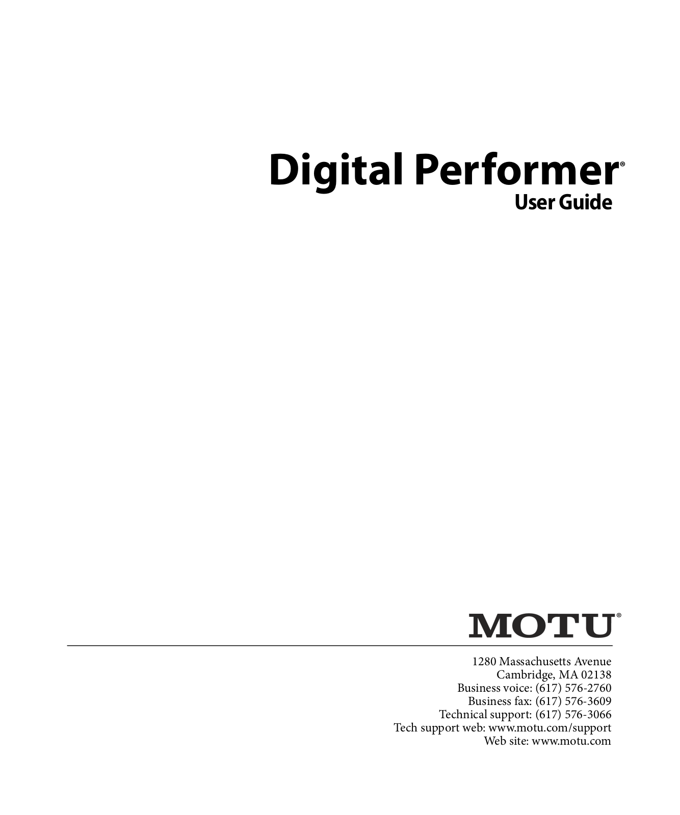 MOTU DP 10 User Manual