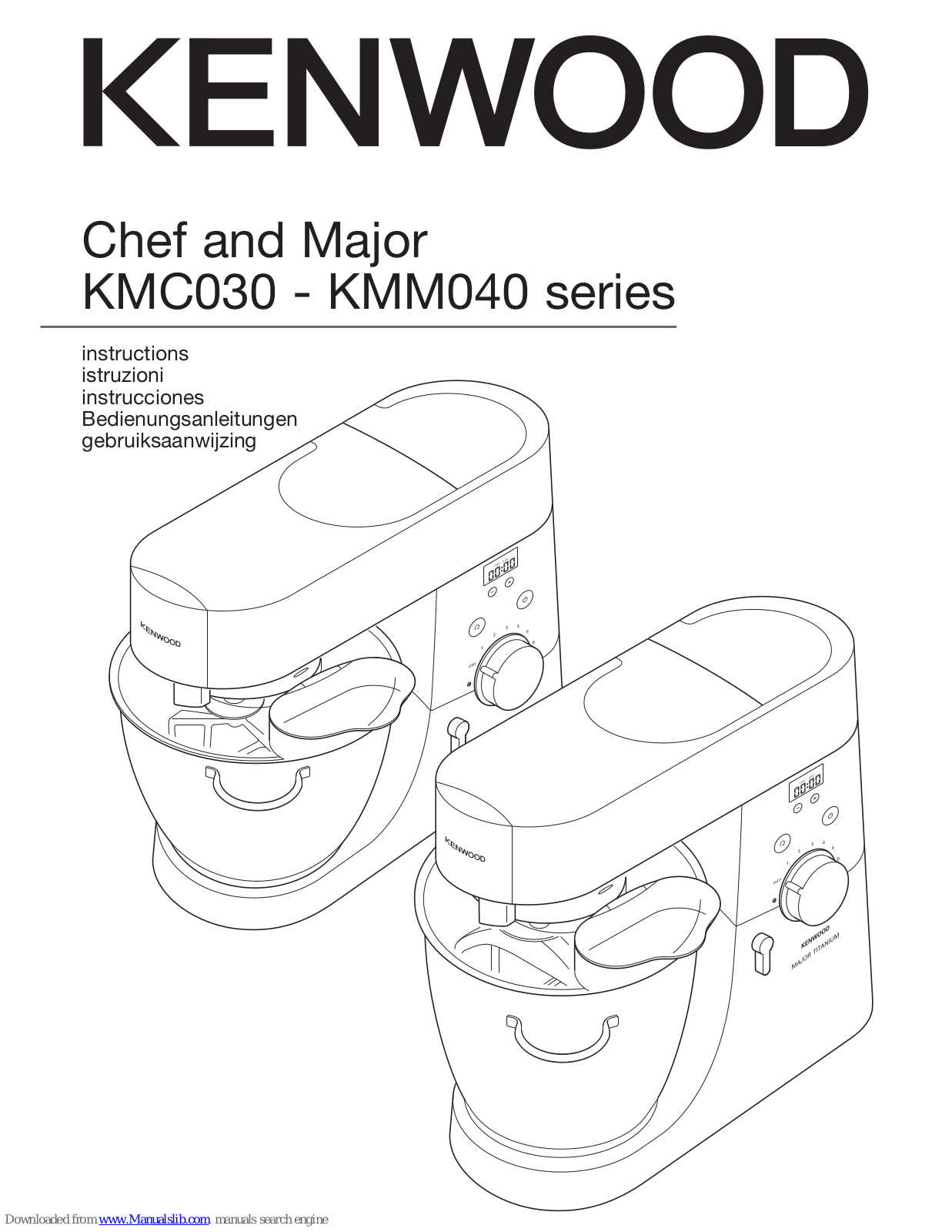 Kenwood Chef KMC030, Major KMM040 Instructions Manual